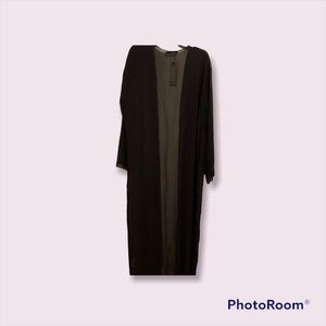 Boohoo Black Maxi Jacket Dress Size 24